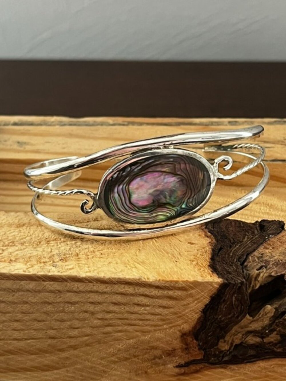 Alpaca Abalone Cuff Bracelet Mexico